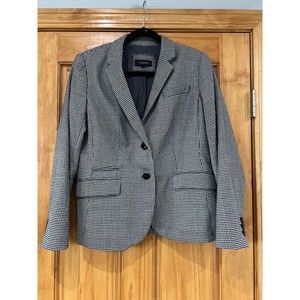 Talbots Black and White Houndstooth Blazer
